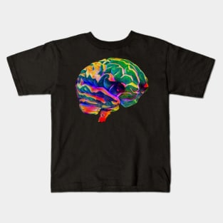 Colorful Glass Human Brain Kids T-Shirt